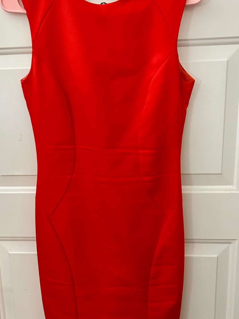 Zara Red Sleeveless Sheath Dress